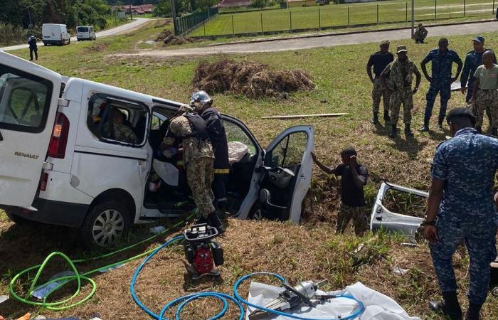 Un accidente de minibús en Iracoubo deja siete heridos, uno de ellos de gravedad