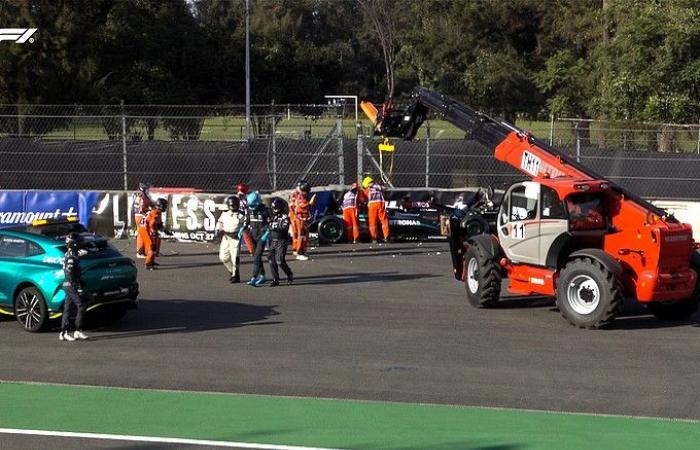 Fórmula 1 | México, EL2: Sainz a la cabeza, Russell en el muro, Verstappen en el garaje