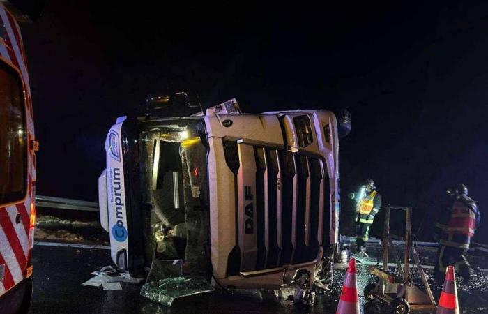 Un transportador de frutas se quedó estacionado en la A20 durante la noche, el tráfico interrumpido este sábado por la mañana en Brive