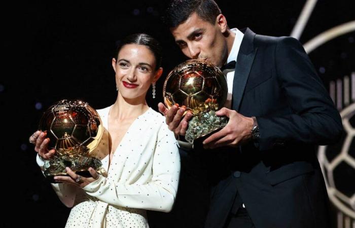 Fútbol: Rodri y Aitana Bonmati ganan el Balón de Oro