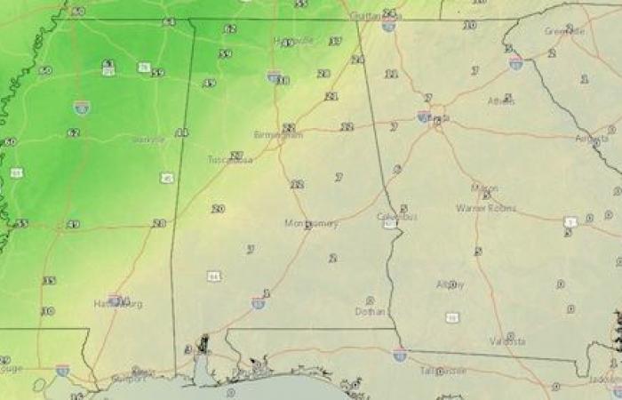 Alabama tiene una pequeña posibilidad de lluvia esta semana: ¿aliviará la sequía?