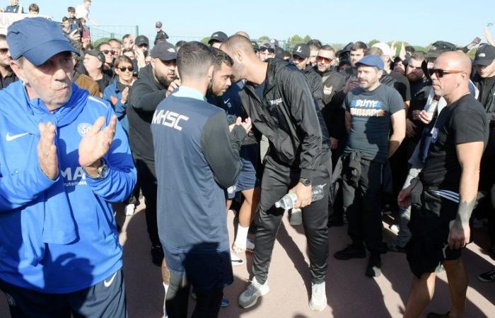 VIDEO. MHSC: “Venimos a hablar de las ganas y de la camiseta”, 300 seguidores de pailladin vinieron a ver a los jugadores en el entrenamiento