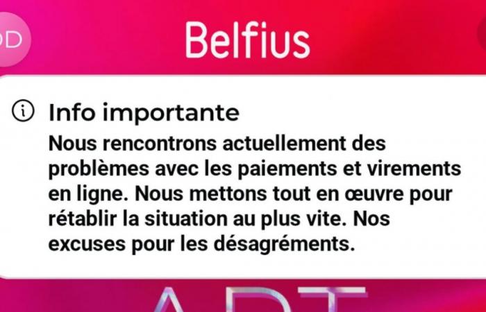 “¿Han sido hackeadas la aplicación?”: la aplicación Belfius lleva varias horas caída, ¿qué está pasando?