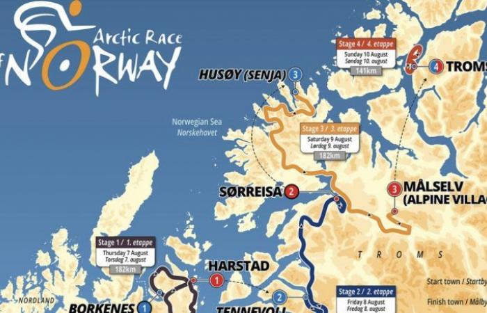 Ciclismo. Carrera ártica de Noruega