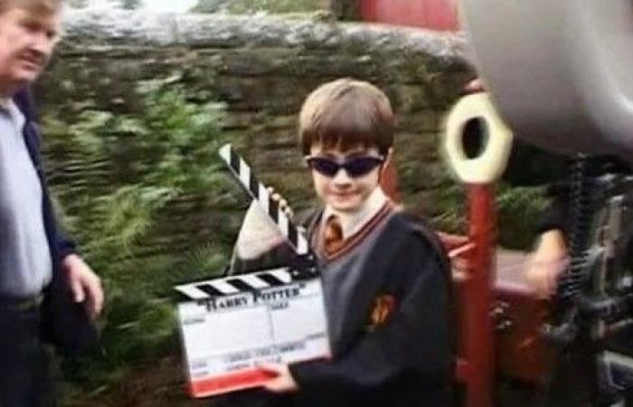 18 encantadoras imágenes detrás de escena de las películas de Harry Potter