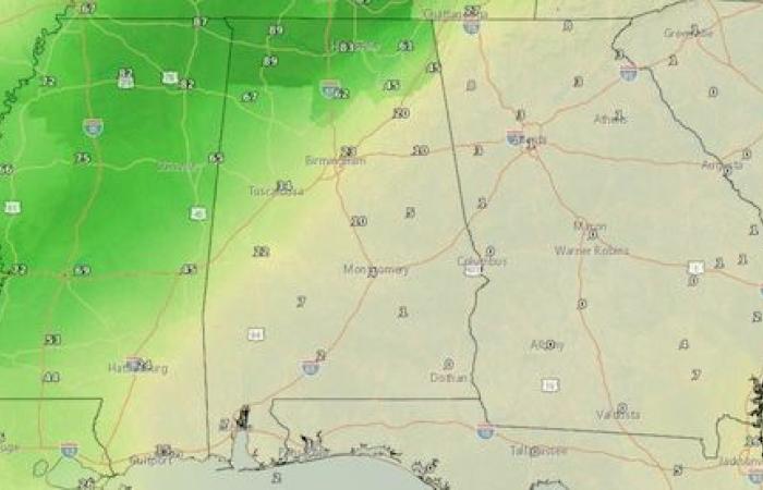 ¿Lloverá en Alabama en Halloween? El jueves podría poner fin a un octubre seco en algunas zonas