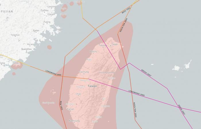 El supertifón Kong-Rey se dirige hacia Taiwán (30 de octubre de 2024)