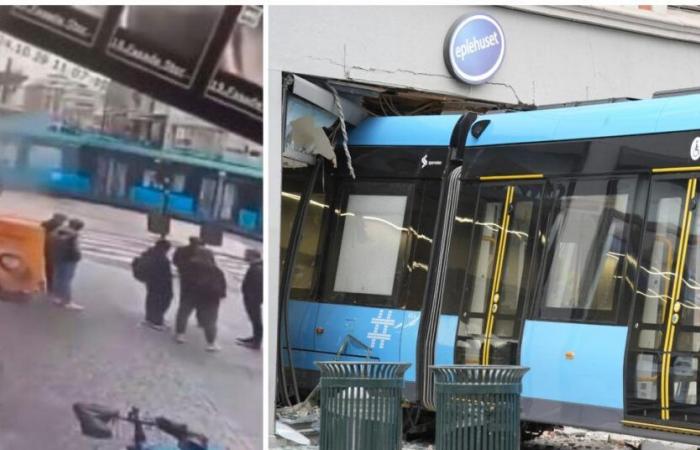 Pánico en el centro de Oslo este martes: ¡un tranvía descarrila y acaba en una tienda! (fotos y vídeo)