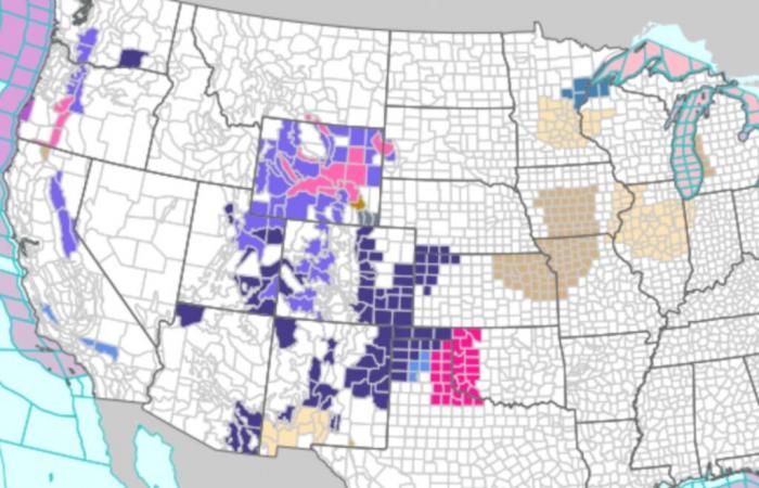 Advertencias de clima invernal para 17 estados, ya que se pronostican hasta 2 pies de nieve