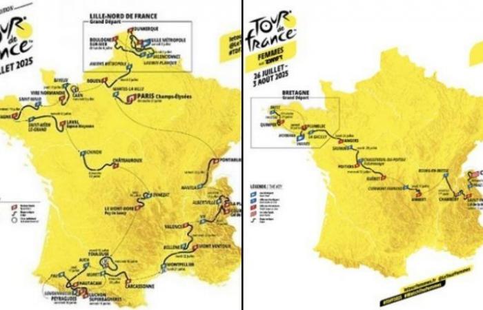 TDF. Tour de Francia – El Tour de Francia 2025 atravesará… ¡41 departamentos!