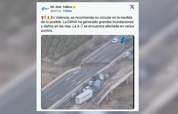 Impresionantes imágenes de un puente derrumbado cerca de Valencia (vídeo)