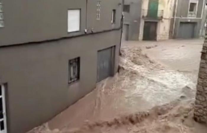 Nuevas tormentas torrenciales en marcha en España, inundaciones entre Castellón y Tarragona