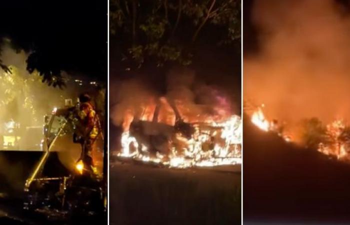 Halloween: incendios de basura y vehículos quemados en varios pueblos de la isla