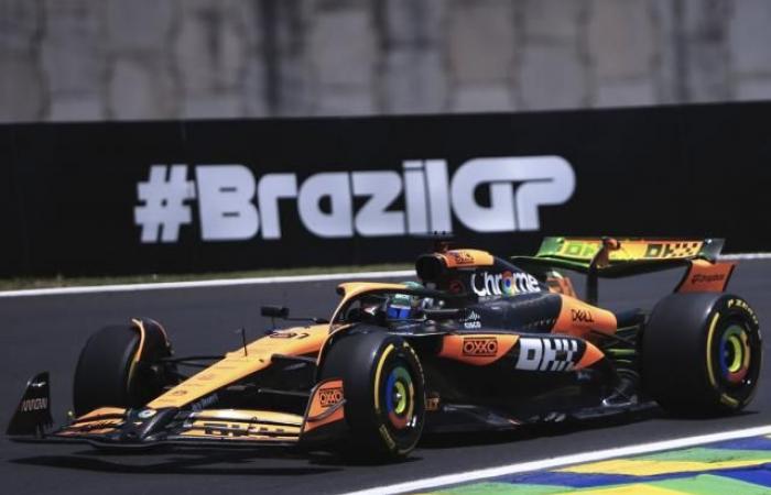 Oscar Piastri en la pole position para el sprint del Gran Premio de Brasil por delante de Lando Norris, Max Verstappen en 4ª posición