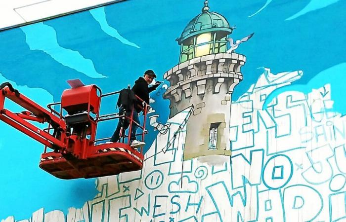 El barrio Guelmeur de Brest se enriquece con un nuevo fresco de Wen2