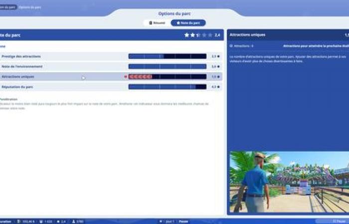 Revisión de Planet Coaster 2 por jeuxvideo.com