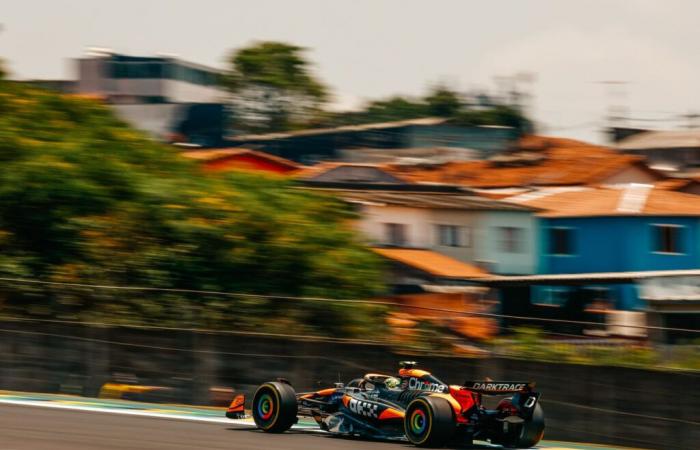 Norris es el más rápido en Sao Paulo, Verstappen sólo decimoquinto