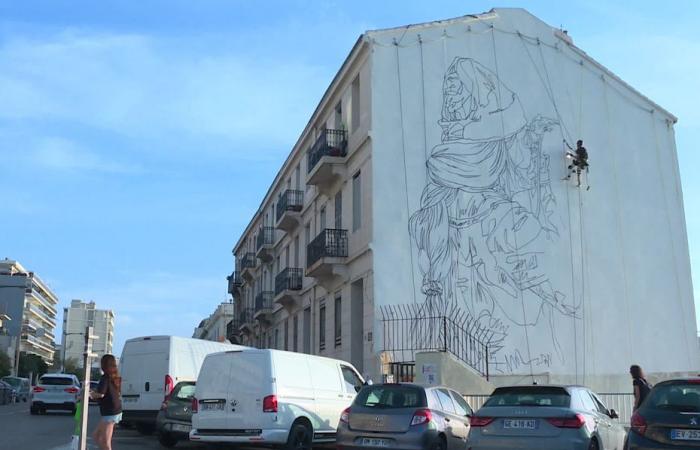 Tres cosas que hay que saber sobre el fresco gigante de apoyo a SOS Méditerranée en el “muro Zidane” de Marsella