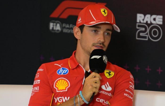 Leclerc multado por la FIA por decir malas palabras en rueda de prensa de F1