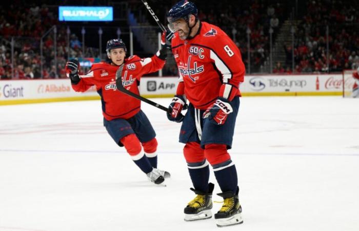 NHL: cinco goles de los Caps en el primer tiempo, incluido el sexto de la temporada de Alex Ovechkin