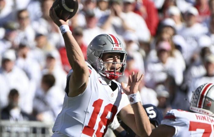 Will Howard lanza para 2 touchdowns y el No. 4 Ohio State se defiende del No. 3 Penn State 20-13