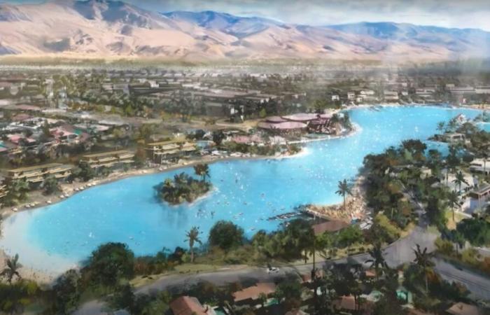 Te presentamos Cotino, el pueblo de Disney que proyecta una laguna en medio del desierto de California