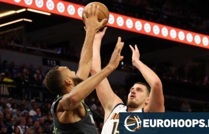 La defensa de último segundo de Gobert sobre Jokic gana para los Timberwolves