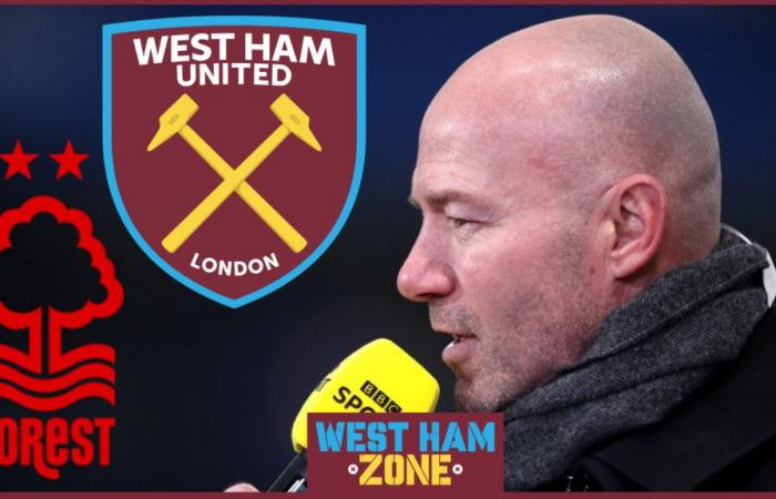 Alan Shearer predice el ganador del Nottingham Forest vs West Ham