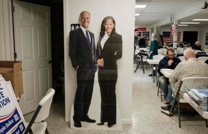 Kamala Harris a la voluminosa sombra de Joe Biden