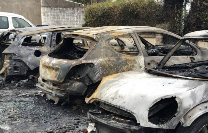 Siete vehículos quemados al sur de Nantes