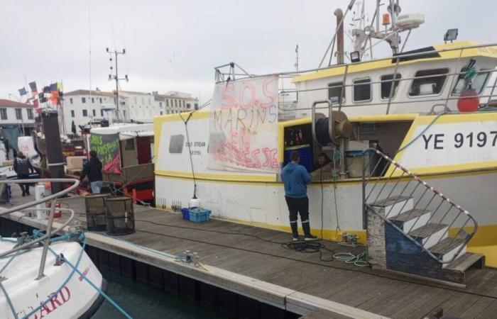 En Vendée, los pescadores de la isla de Yeu bloquearon el servicio de transporte a Fromentine