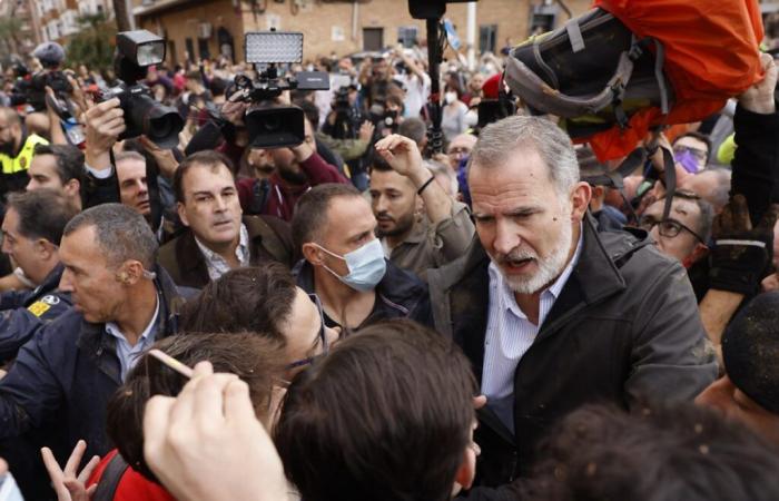 El Rey de España y Sánchez interrumpen su visita en medio de una multitud enfurecida