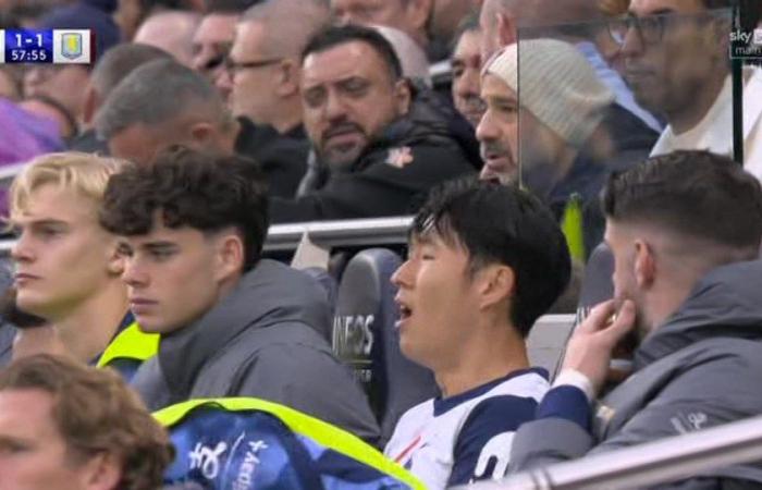 Heung-min Son parece hacer un comentario con clasificación X mientras cuestiona ser sustituido