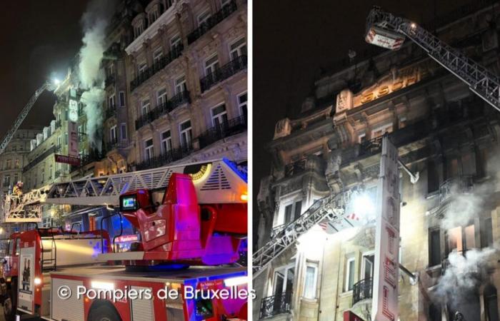 Un incendio arrasa un hotel en el centro de Bruselas: decenas de personas evacuadas