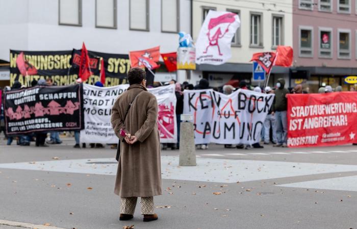 Manifestación en Winterthur: varios centenares de personas protestaron contra la escasez de viviendas