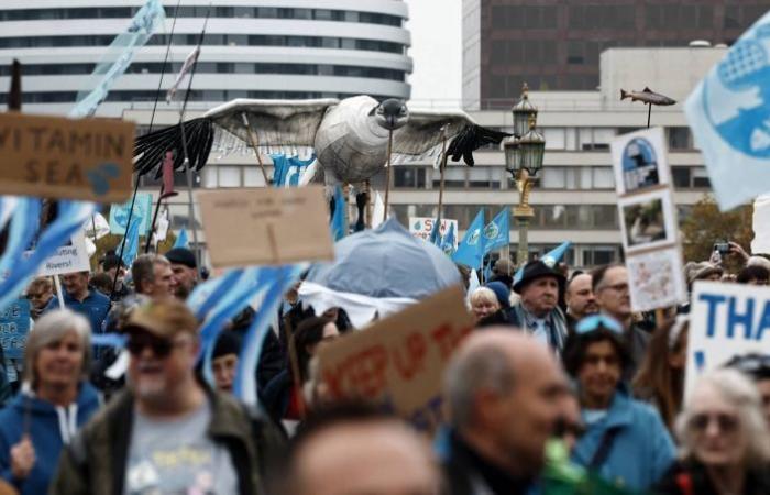 Miles de personas marchan en Londres contra la contaminación del agua