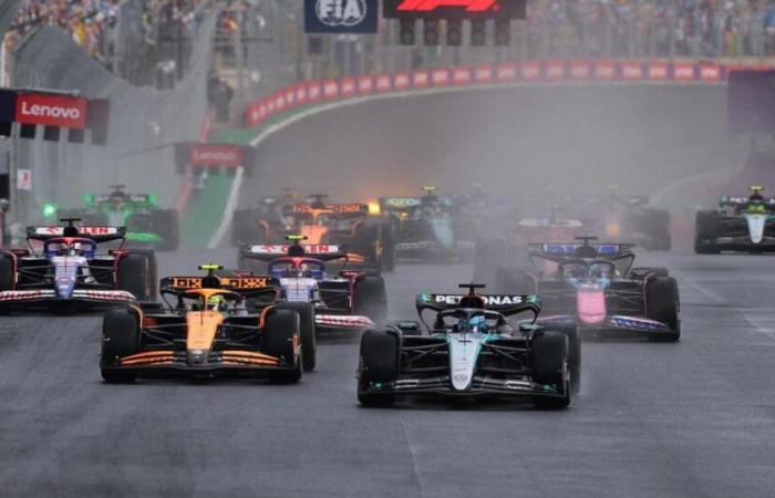 EN VIVO – Fórmula 1: Russell sorprende a Norris en la salida, Verstappen regresa bajo la lluvia en el GP de Brasil