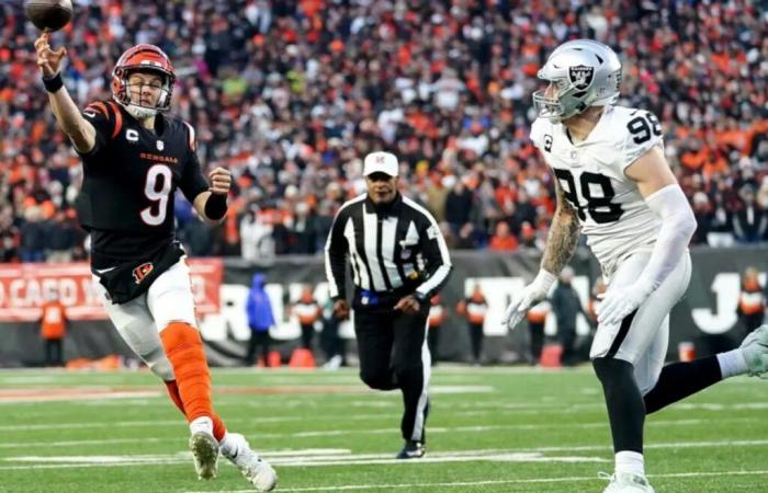 Bengals – Raiders (41-24): Joe Burrow finalmente gana un juego en casa