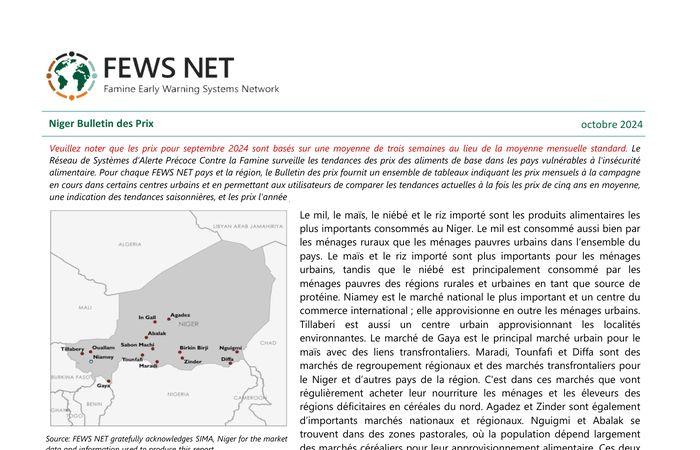 Boletín de precios de Níger, octubre de 2024 – Níger