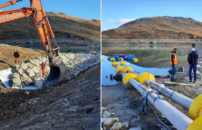 EN FOTOS – Saboya: la presa de Lac Blanc, a 2.400 m de altitud, será destruida tras detectarse fugas