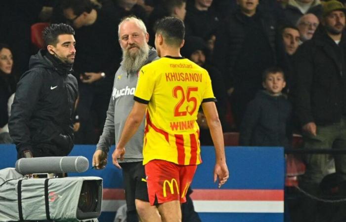 Lens: la terrible entrada de Khusanov a Hakimi, sancionada con roja