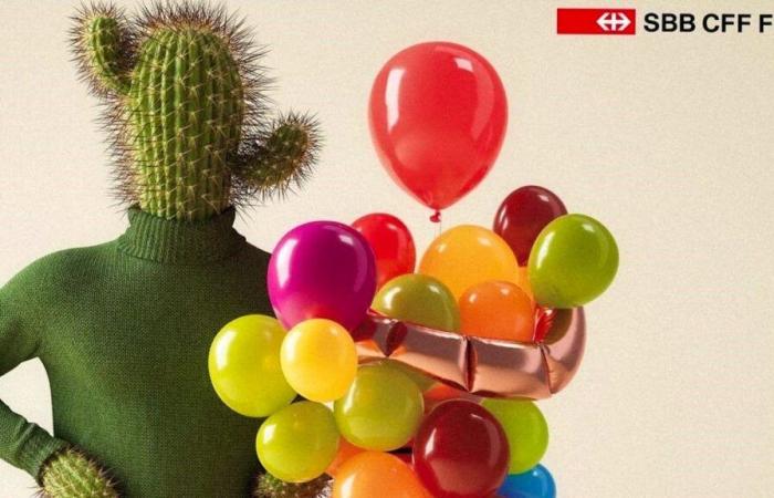 Cactus y globos para la campaña “respeto” de SBB