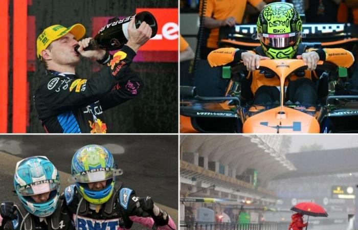 La montaña rusa para Verstappen, mucha lluvia y la sorpresa alpina: 5 cosas para recordar del GP de F1 en Brasil