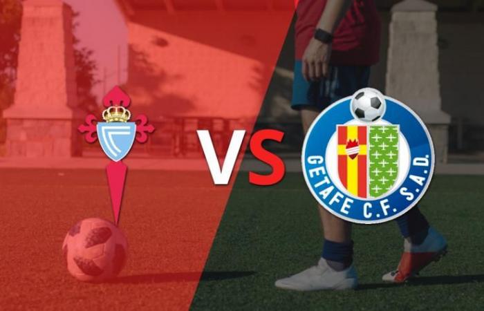 Celta arranca la etapa complementaria con ventaja frente a Getafe