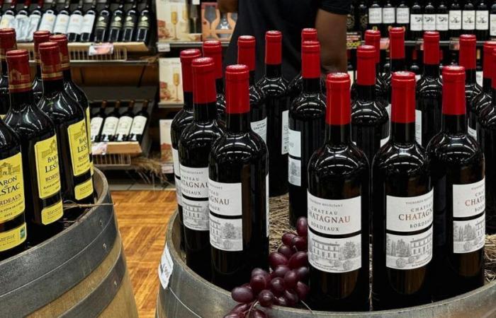 Productores de vino enojados se manifiestan frente a Lidl