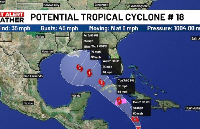 Se espera que el potencial ciclón tropical 18 se convierta en Rafael