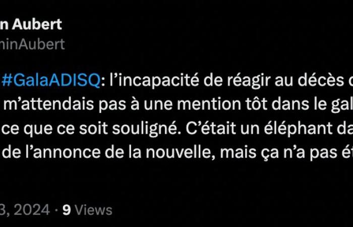 La Gala ADISQ es duramente criticada por la ausencia de un homenaje a Herby Moreau