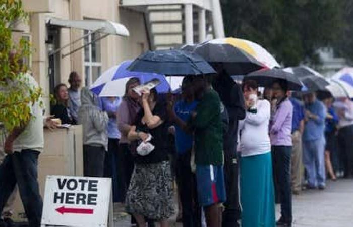 Pronóstico del tiempo para el día de las elecciones: Lluvia en los estados indecisos