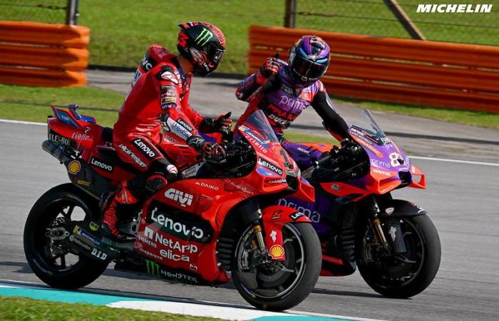 MotoGP Malasia J3, Debriefing Francesco Bagnaia (Ducati/1): “Soy un tipo sano, un verdadero deportista, así que no me gustan este tipo de cosas”, etc. (totalidad)