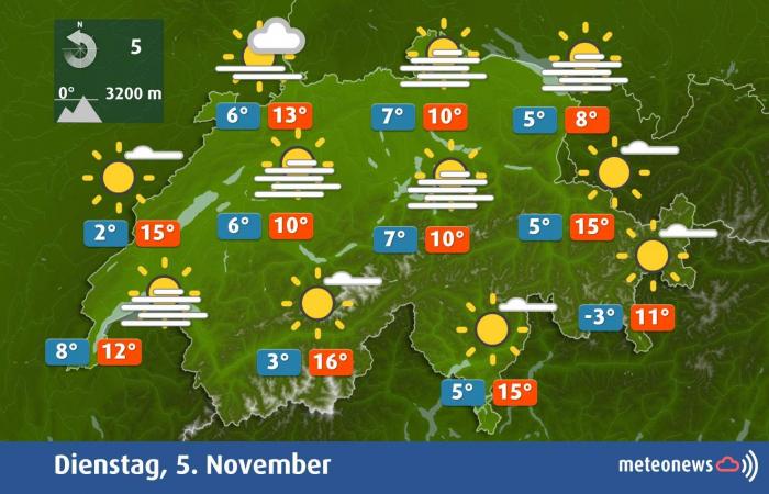 Clima otoñal estable y anticiclónico (4 de noviembre de 2024)